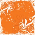 Grunge floral background, vector Royalty Free Stock Photo