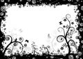 Grunge floral frame, vector Royalty Free Stock Photo