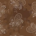 Grunge floral pattern Royalty Free Stock Photo