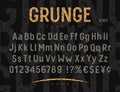 Grunge Font 001 Royalty Free Stock Photo