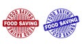 Grunge FOOD SAVING Scratched Round Stamp Seals