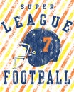 Grunge Football League Poster