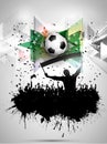 Grunge football / soccer crowd background