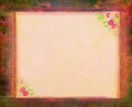 Grunge Frame For Congratulation With Flower Royalty Free Stock Photo