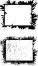 Grunge Frame Design set, Dynamic Grunge Frame Design, Two Rectangular Frames Royalty Free Stock Photo