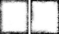 Grunge Frame Design set, Dynamic Grunge Frame Design, Two Rectangular Frames Royalty Free Stock Photo