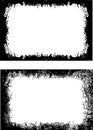 Grunge Frame Design set, Dynamic Grunge Frame Design, Two Rectangular Frames Royalty Free Stock Photo