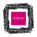 Grunge frame texture flax. Paint Vector template