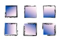 Grunge frames. Abstract square Frame Set. Colorful bright Frames. Royalty Free Stock Photo