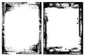 Grunge frames isolated on white Royalty Free Stock Photo