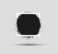 Grunge frames. Paint stain borders set. Vector round ink splash template Royalty Free Stock Photo