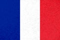 Grunge French flag with vertical stripes. Royalty Free Stock Photo