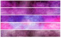 Grunge fuchsia violet banners or headers