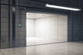 Grunge garage with opened door side Royalty Free Stock Photo