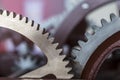 Grunge gear, cog wheels background. Industrial science, clockwork, technology. Royalty Free Stock Photo