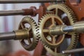 Grunge gear, cog wheels background. Industrial science, clockwork, technology. Royalty Free Stock Photo