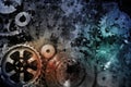 Grunge gears background