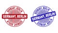 Grunge GERMANY, BERLIN Scratched Round Stamps