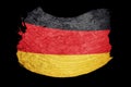 Grunge Germany flag. German flag with grunge texture. Brush stro Royalty Free Stock Photo