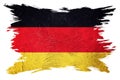 Grunge Germany flag. German flag with grunge texture. Brush stroke