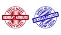 Grunge GERMANY, HAMBURG Textured Round Stamps
