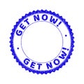 Grunge GET NOW! Scratched Round Rosette Watermark Royalty Free Stock Photo