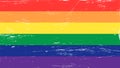 Grunge GLBT pride rainbow flag