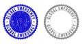 Grunge GLOBAL EMERGENCY Textured Stamp Seals