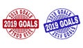 Grunge 2019 GOALS Scratched Round Watermarks