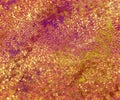 Grunge gold glitter bokeh background. Abstract glittering shimmer. Vintage lights shiny backdrop. Golden dust sparkles. Royalty Free Stock Photo