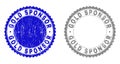 Grunge GOLD SPONSOR Scratched Stamp Seals