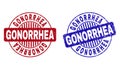 Grunge GONORRHEA Scratched Round Stamps