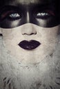 Grunge gothic masked beauty Royalty Free Stock Photo