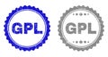 Grunge GPL Scratched Stamp Seals Royalty Free Stock Photo