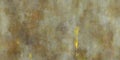 Grunge gradient grey brown paper parchment background with dirty yellow spilled faint. Paper stains and ink spatter Royalty Free Stock Photo