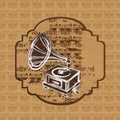 Grunge gramophone Royalty Free Stock Photo