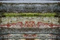 Grunge gray ,green and red rustic and dirty texture background