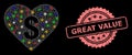 Grunge Great Value Stamp and Mesh Love Price with Flash Nodes