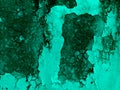 Grunge green and black color peal wall texture of concrete floor background for creation abstract. Royalty Free Stock Photo