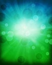 Grunge Green, blue bokeh abstract background art