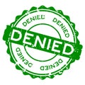Grunge green denied wording round rubber stamp on white background Royalty Free Stock Photo