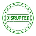 Grunge green disrupted word round rubber stamp on white background Royalty Free Stock Photo