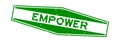 Grunge empower word hexagon rubber seal stamp on white background