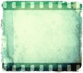 Grunge green film strip frame