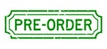 Grunge green pre order word rubber business stamp on white background Royalty Free Stock Photo