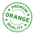 Grunge green premium quality orange word round rubber stamp on white background Royalty Free Stock Photo