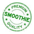 Grunge green premium quality smoothie oval rubber seal stamp on white background Royalty Free Stock Photo