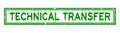 Grunge green technical transfer word rubber stamp on white background Royalty Free Stock Photo