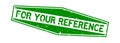 Grunge green for your reference word hexagon rubber stamp on white background Royalty Free Stock Photo