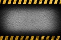 Grunge grey wall background with warning stripes Royalty Free Stock Photo